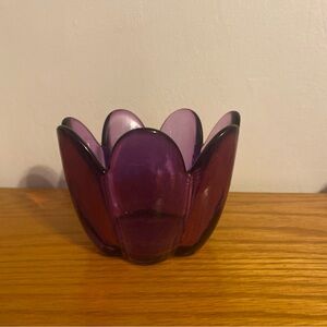 Elegant Amethyst Glass Vase/trinket dish/candle holder you choose